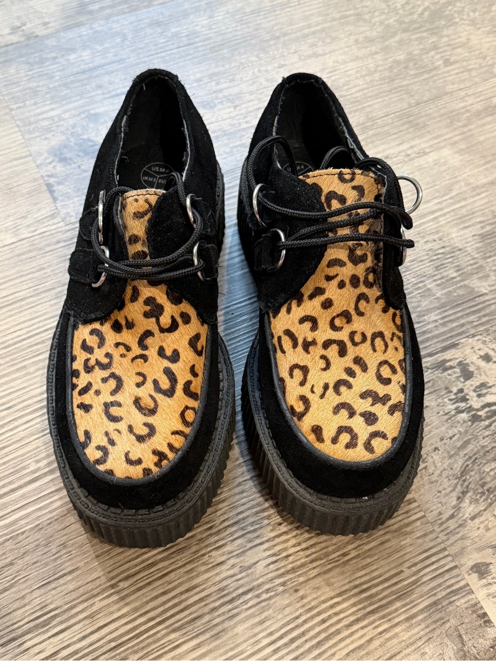 Black Suede w/ Leopard Panel